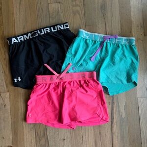 Girls Under Armour Athletic Shorts-Lot of 3